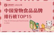 2021年中国宠物食品品牌竞争力排行榜Top15出炉